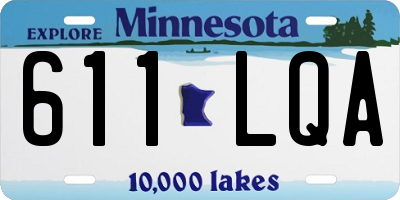 MN license plate 611LQA