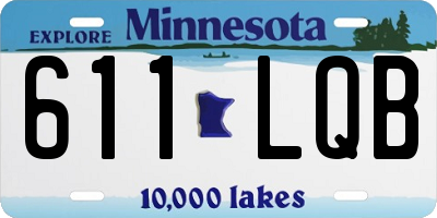MN license plate 611LQB