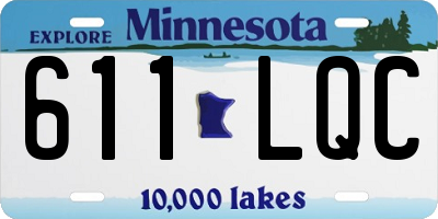 MN license plate 611LQC