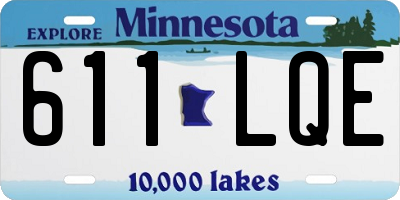 MN license plate 611LQE