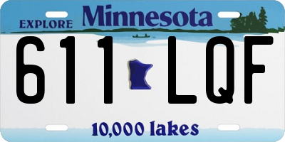 MN license plate 611LQF