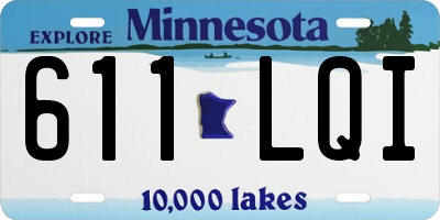 MN license plate 611LQI