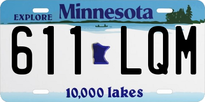MN license plate 611LQM
