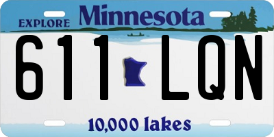 MN license plate 611LQN