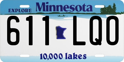 MN license plate 611LQO