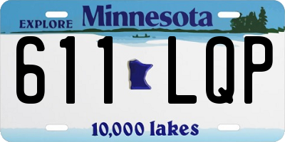 MN license plate 611LQP