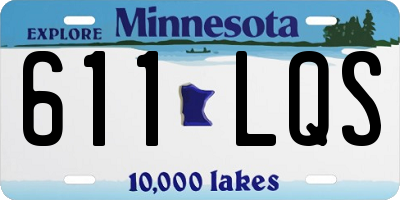 MN license plate 611LQS