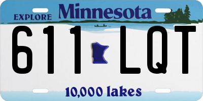 MN license plate 611LQT