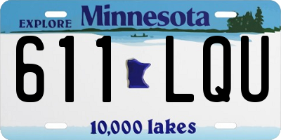 MN license plate 611LQU
