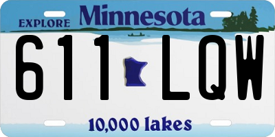 MN license plate 611LQW