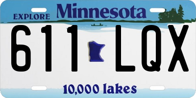 MN license plate 611LQX