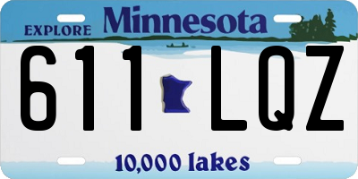 MN license plate 611LQZ