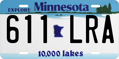MN license plate 611LRA