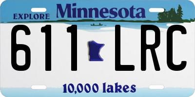 MN license plate 611LRC
