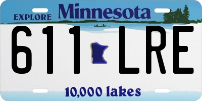 MN license plate 611LRE