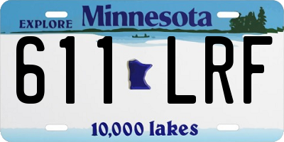 MN license plate 611LRF