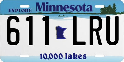 MN license plate 611LRU