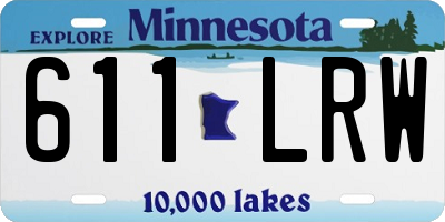 MN license plate 611LRW