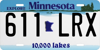 MN license plate 611LRX