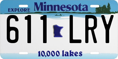 MN license plate 611LRY