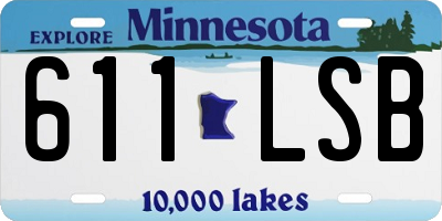 MN license plate 611LSB