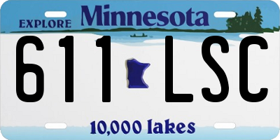 MN license plate 611LSC