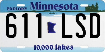 MN license plate 611LSD