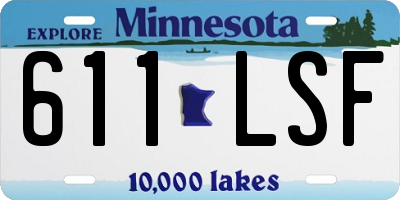 MN license plate 611LSF