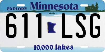 MN license plate 611LSG
