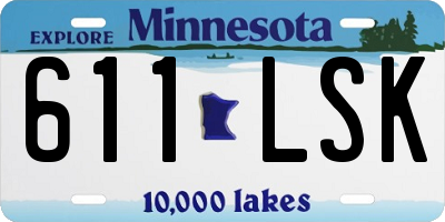 MN license plate 611LSK