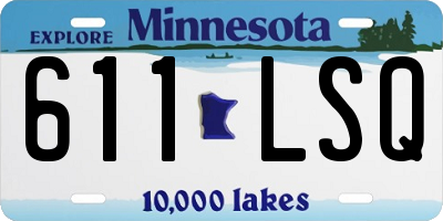 MN license plate 611LSQ