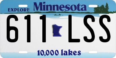 MN license plate 611LSS