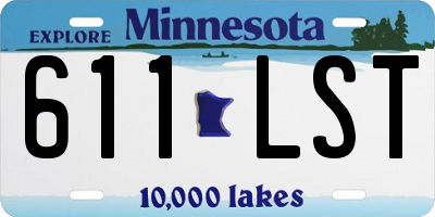MN license plate 611LST
