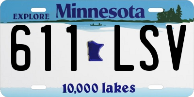 MN license plate 611LSV