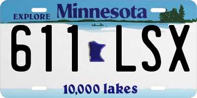 MN license plate 611LSX