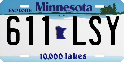 MN license plate 611LSY