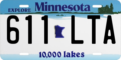 MN license plate 611LTA