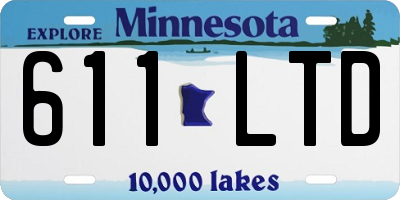 MN license plate 611LTD