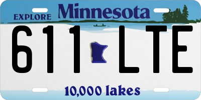 MN license plate 611LTE
