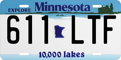 MN license plate 611LTF