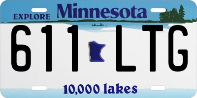 MN license plate 611LTG