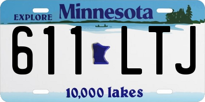 MN license plate 611LTJ