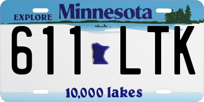 MN license plate 611LTK