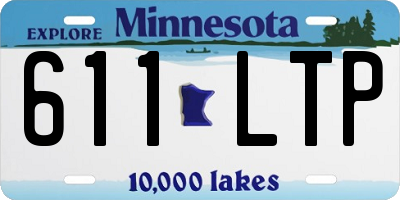 MN license plate 611LTP
