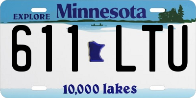 MN license plate 611LTU