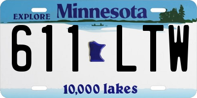 MN license plate 611LTW