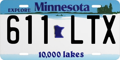 MN license plate 611LTX