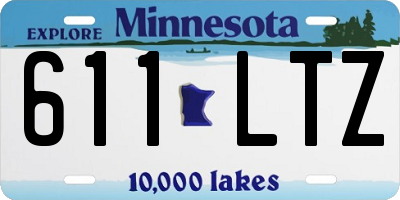 MN license plate 611LTZ