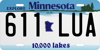 MN license plate 611LUA