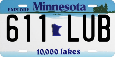 MN license plate 611LUB